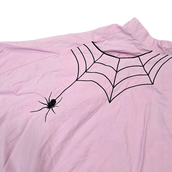 Hell Bunny Pink Spider Web Print Skirt size S Gothic Halloween Rockabilly - Picture 3 of 16